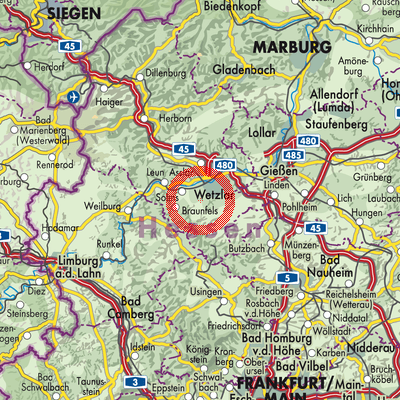 Landkarte Laufdorf