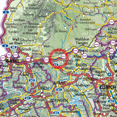 Landkarte Laufenburg