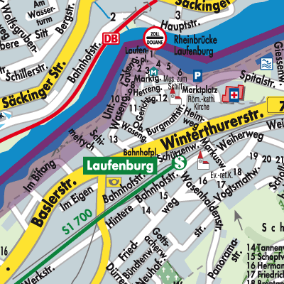 Stadtplan Laufenburg