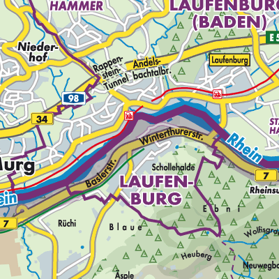 Laufenburg - Stadtpläne und Landkarten
