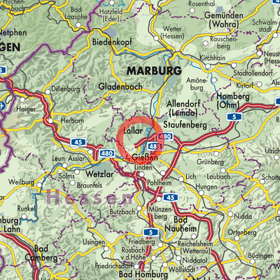 Landkarte Launsbach