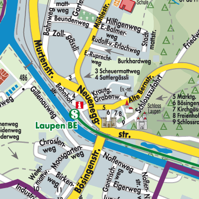 Stadtplan Laupen