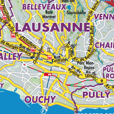 Übersichtsplan Lausanne