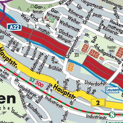 Stadtplan Lausen