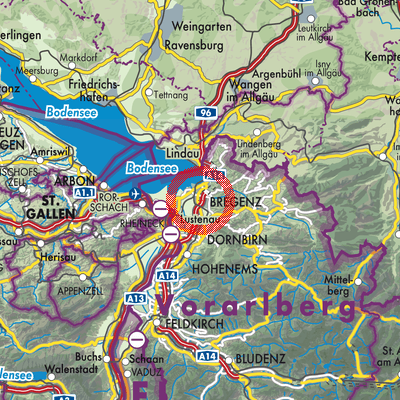 Landkarte Lauterach