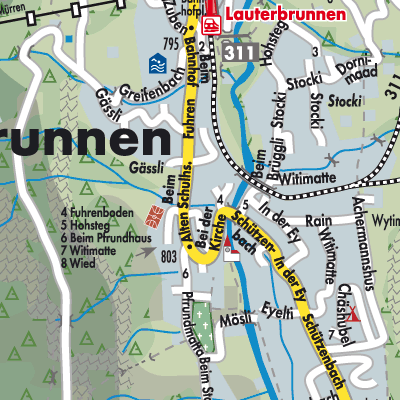 Stadtplan Lauterbrunnen