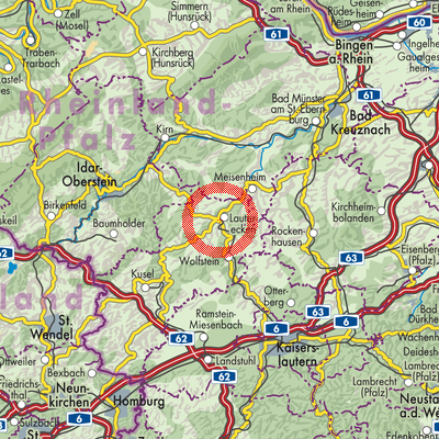 Landkarte Lauterecken-Wolfstein
