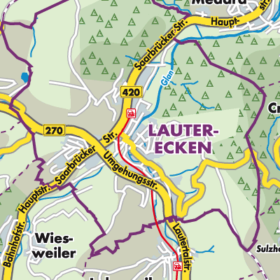Übersichtsplan Lauterecken-Wolfstein