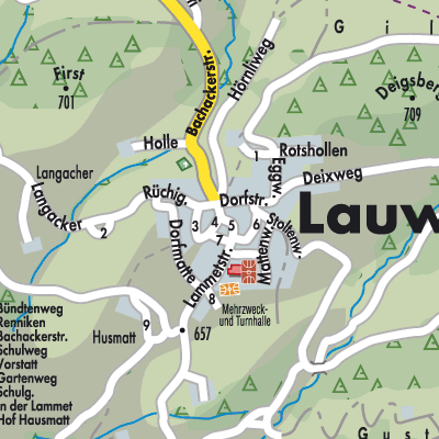 Stadtplan Lauwil