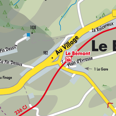 Stadtplan Le Bémont (JU)