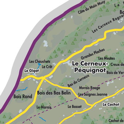 Übersichtsplan Le Cerneux-Péquignot