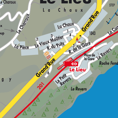 Stadtplan Le Lieu