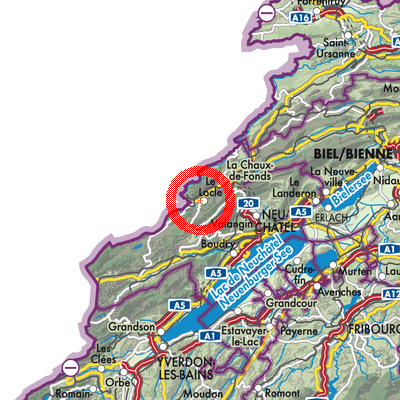 Landkarte Le Locle