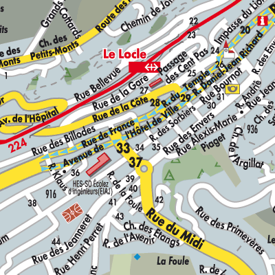 Stadtplan Le Locle