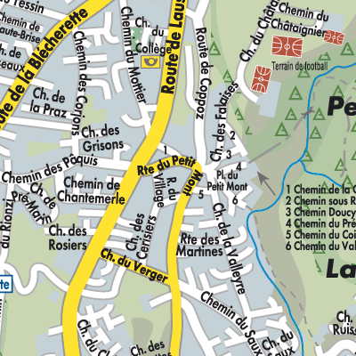 Stadtplan Le Mont-sur-Lausanne