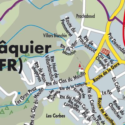 Stadtplan Le Pâquier (FR)