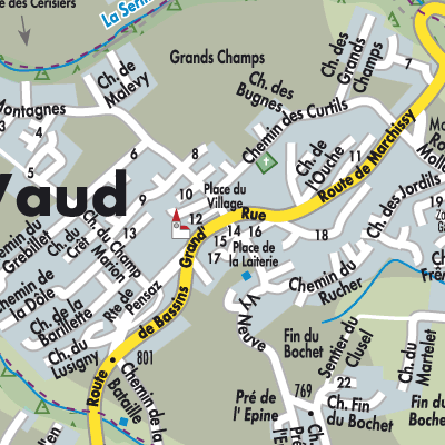 Stadtplan Le Vaud