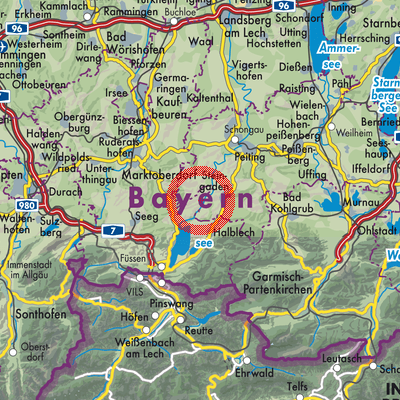 Landkarte Lechbruck am See