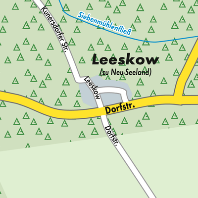 Stadtplan Leeskow - Lask