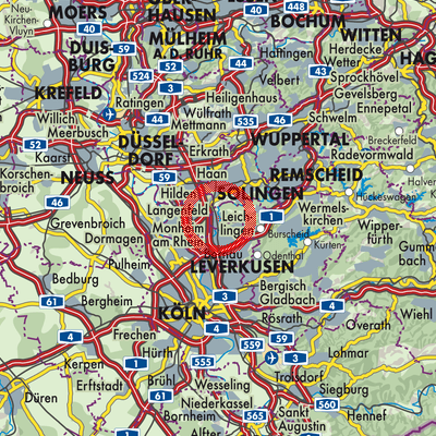 Landkarte Leichlingen