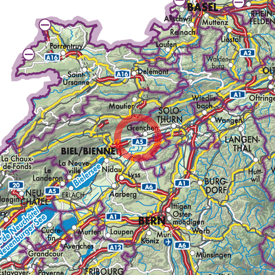 Landkarte Lengnau (BE)