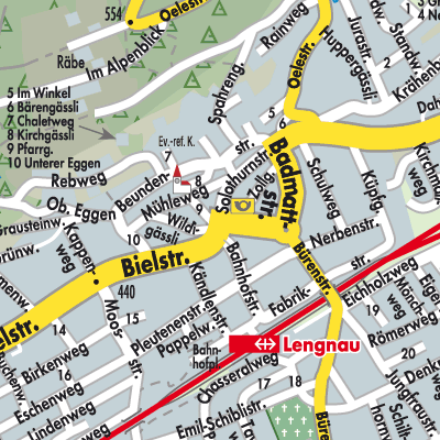 Stadtplan Lengnau (BE)