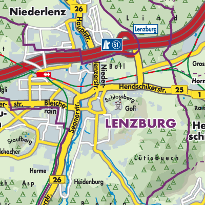 Übersichtsplan Lenzburg