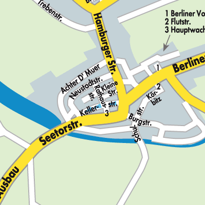 Stadtplan Lenzen-Elbtalaue