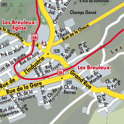 Stadtplan Les Breuleux