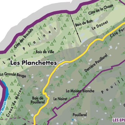 Übersichtsplan Les Planchettes