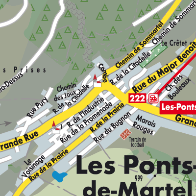 Stadtplan Les Ponts-de-Martel