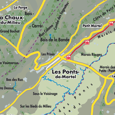 Übersichtsplan Les Ponts-de-Martel