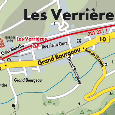 Stadtplan Les Verrières