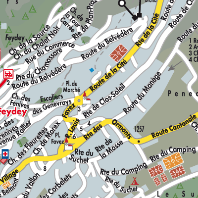 Stadtplan Leysin