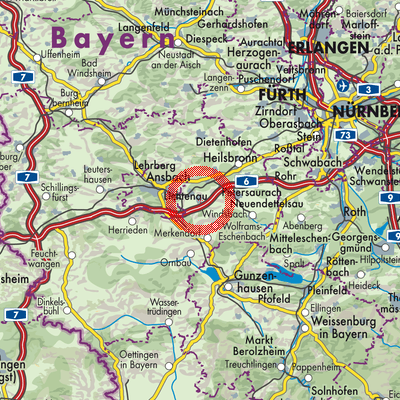 Landkarte Lichtenau