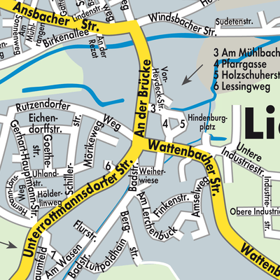 Stadtplan Lichtenau