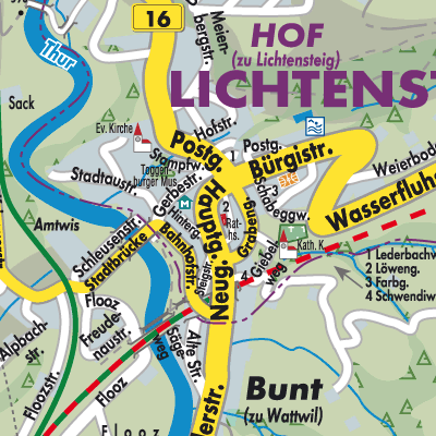 Stadtplan Lichtensteig