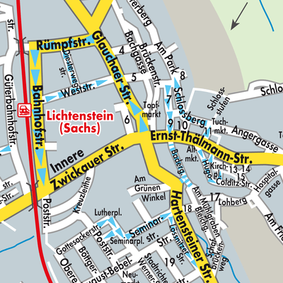 Stadtplan Lichtenstein/Sachsen