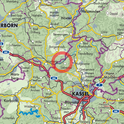 Landkarte Liebenau