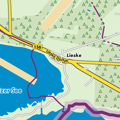 Übersichtsplan Lieske - Lěska