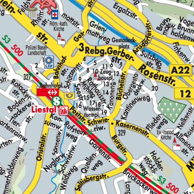 Stadtplan Liestal