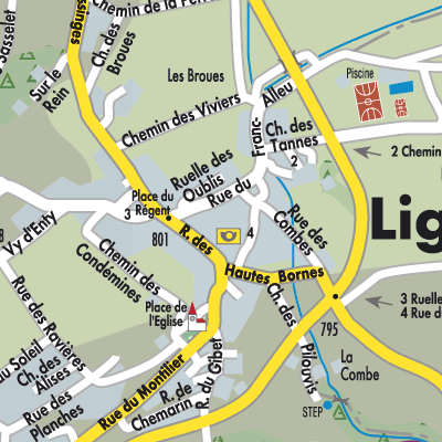 Stadtplan Lignières