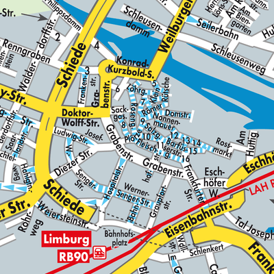 Stadtplan Limburg an der Lahn