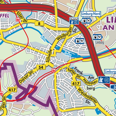 Übersichtsplan Limburg an der Lahn