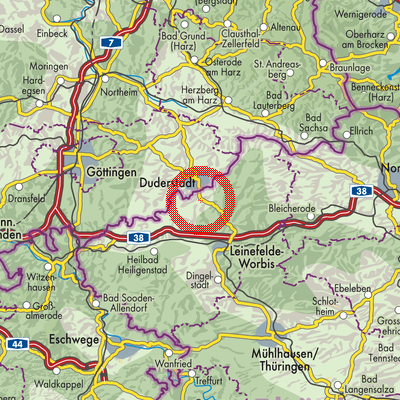 Landkarte Lindenberg/Eichsfeld