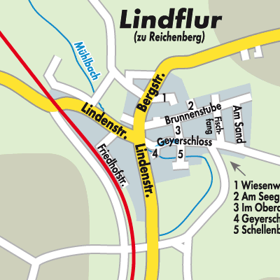 Stadtplan Lindflur