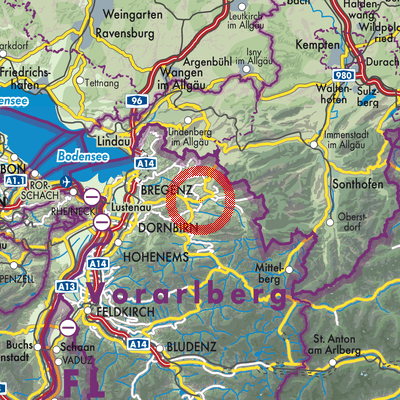 Landkarte Lingenau