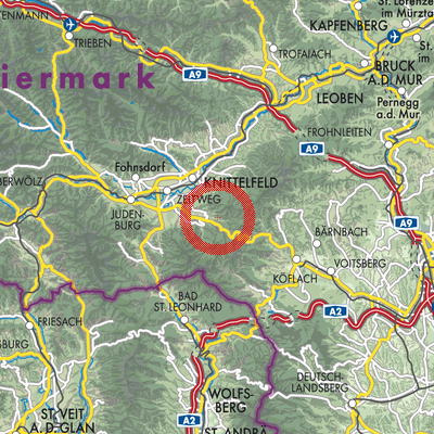 Landkarte Lobmingtal