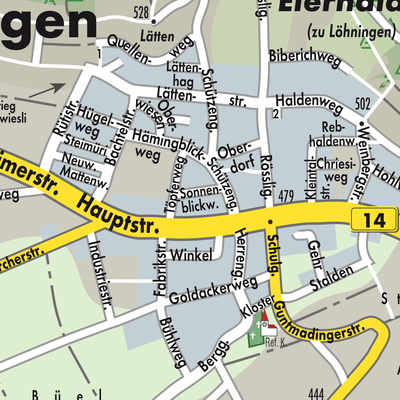 Stadtplan Löhningen