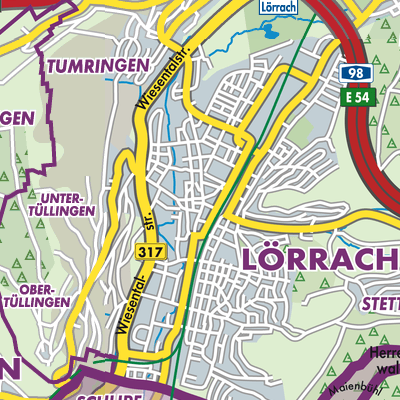 L rrach Stadtpl ne Und Landkarten L rrach Stadtpl ne Und Landkarten